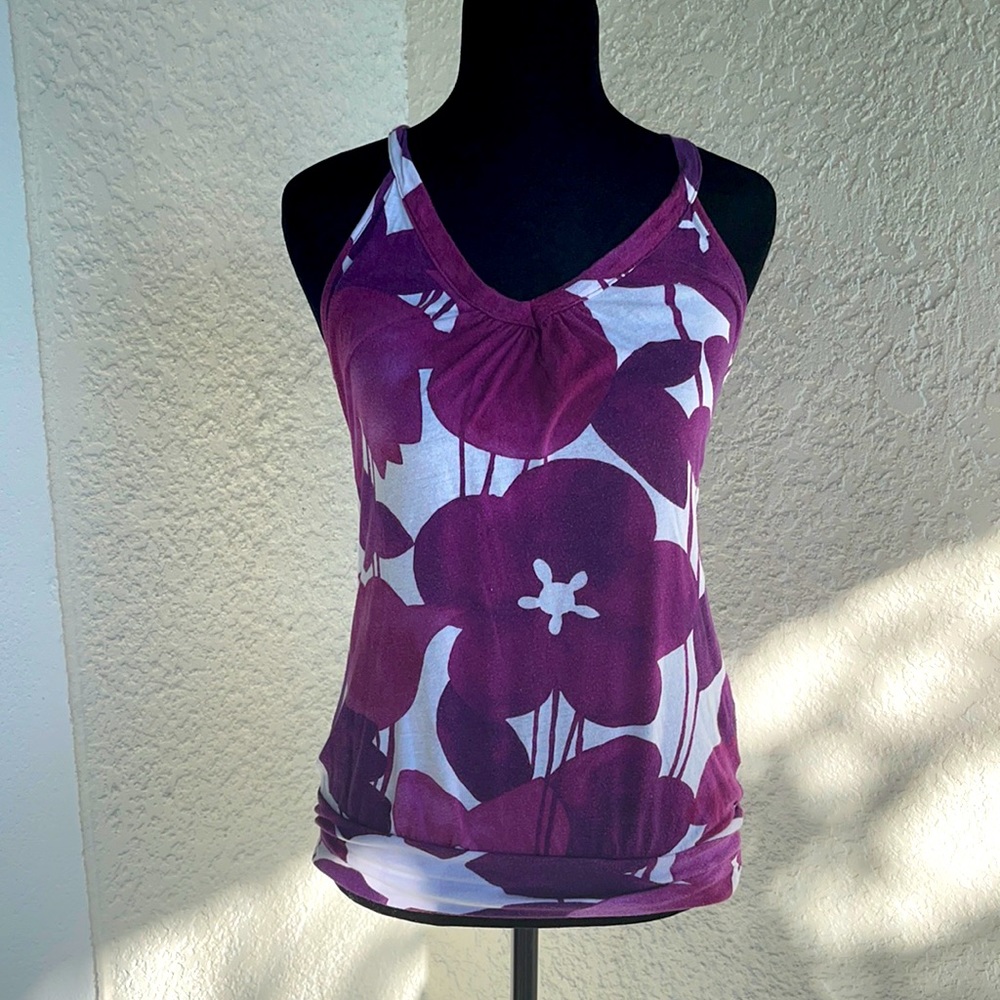 Purple Flower Tank Top